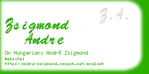 zsigmond andre business card